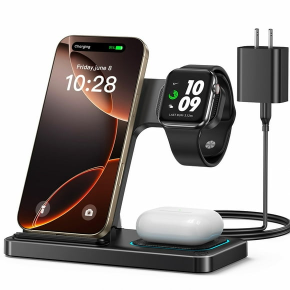 Estación de Carga DUMTERR 3 en 1 para Apple iPhone y AirPods