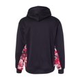 thumbnail image 3 of Badger Adult Digital Colorblock Hooded Fleece - BLACK/ RED DIGTL - S 1464, 3 of 3