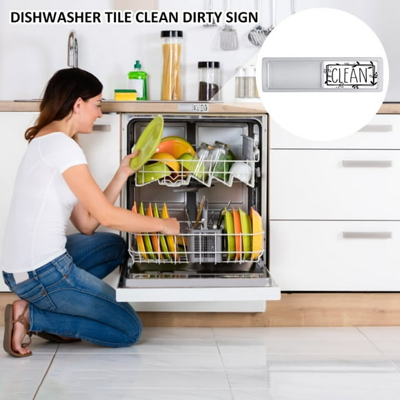 Dishwasher Clean Dirty Sign Strong Magnetic Dishwasher Magnet Non-Scratch Simple Sliding Dishwasher Indicator