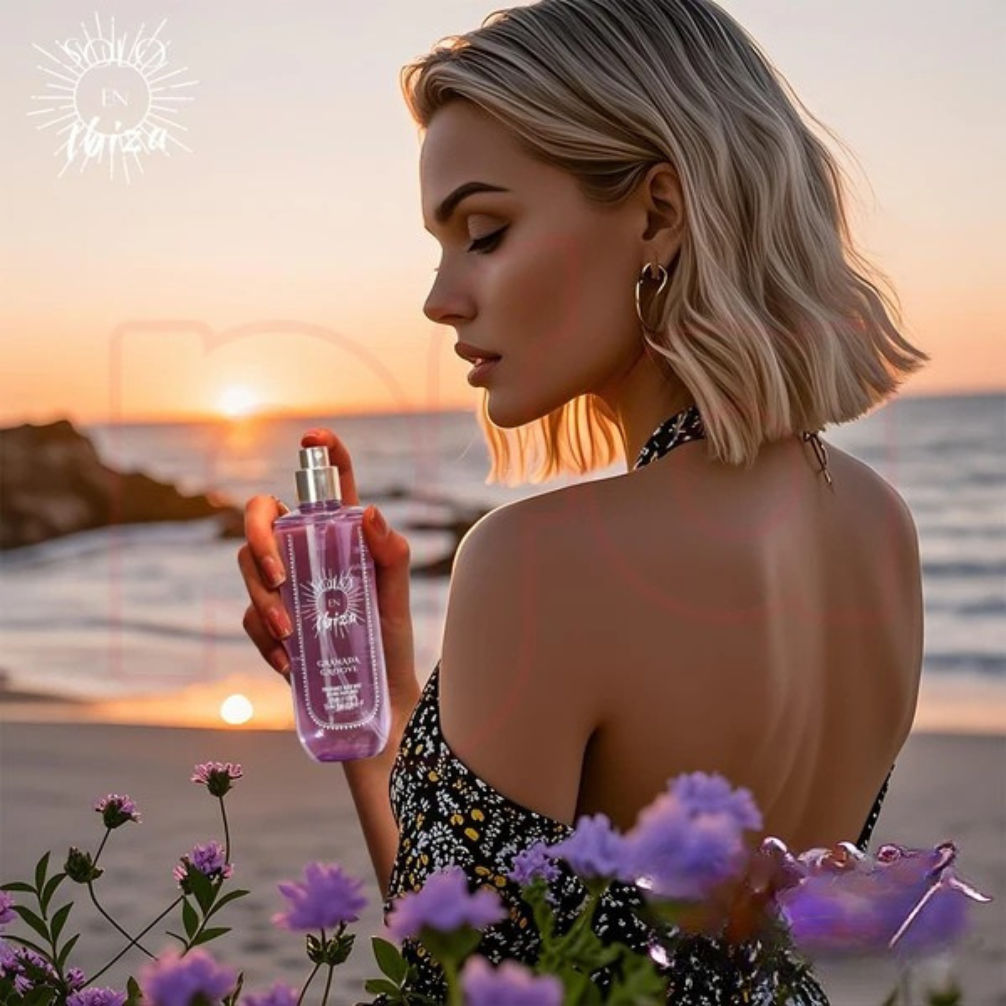Solo En Ibiza Fragrance Body Mist 1.02 oz with Keychain 8 Assorted Scents