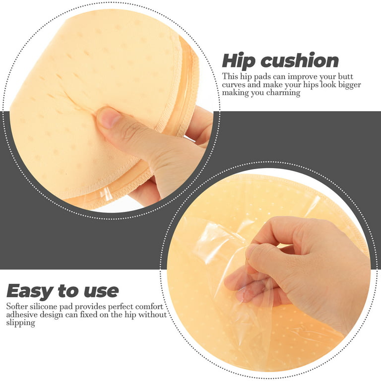 BESTONZON 2Pcs Silicone Hip Pad Adhesive Hip Pad Comfortable Hip