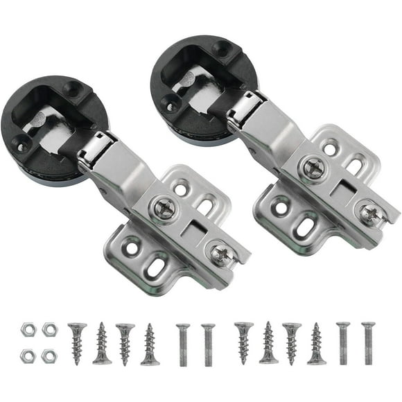 2PCS Stainless Steel Hinge Glass Door Hinge Hole Hydraulic Soft Close Hinge for Frameless Glass Doors