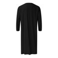 thumbnail image 5 of XDZJLR Men Shirts Muslim Arabia Long Sleeve Pocket Loose Robe Solid Pocket Tops, 5 of 5