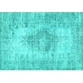 thumbnail image 1 of Ahgly Company Machine Washable Indoor Rectangle Persian Turquoise Blue Traditional Area Rugs, 2' x 3', 1 of 4