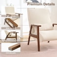 thumbnail image 6 of CoVibrant Adjustable Reclining Accent Chair, 4-Position Lounge Chair with 8.66" Ultra Thick Cushion & Waist Support Pillow for Living Room Bedroom, Beige, 6 of 9