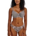 thumbnail image 5 of Freya Offbeat Decadence Lace Brazilian Panty (402571),Medium,Grey/Pink, 5 of 6