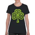 thumbnail image 2 of Heart-Shaped Shamrock St. Patricks Day Symbol of Luck Women's T-shirt, 2 of 3