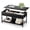 Black, variant on Gianna Lift Top Coffee Table with Storage 39" Center Table with Hidden Compartment & 2 Shelves Farmhouse, Wood Coffee Table for Living Room with Sturdy Lift-Top Adjustable Feet,Black