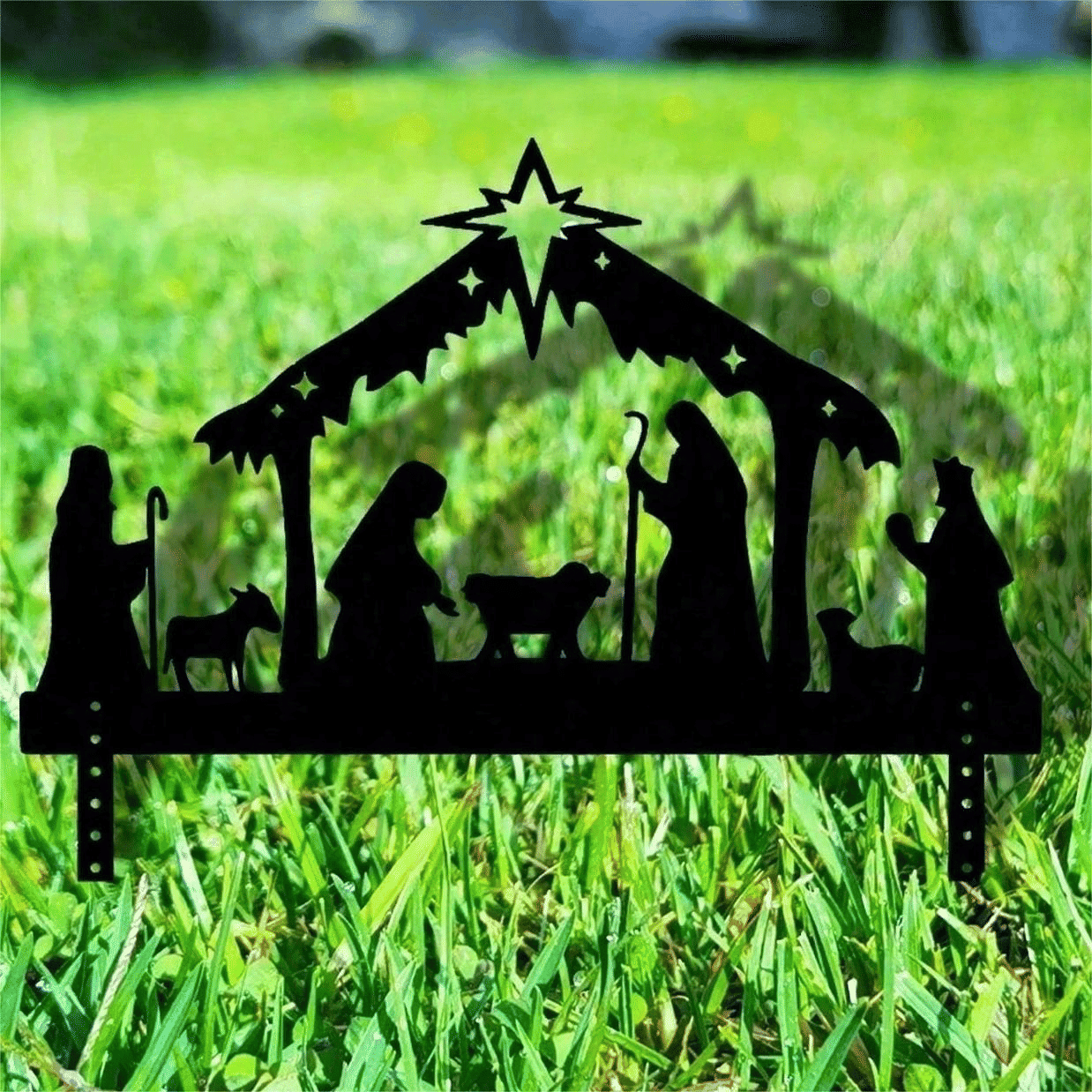 Waterproof Metal Nativity Projector Light Outdoor Wall Christmas Decoration Gift