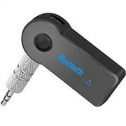 Mini Bluetooth Receiver, Wireless 4.1 Receiver Aux Receiver Adapter, Hands-Free Car Kits 3.5mm Bluetooth Audio Jack Receiver w/ LED Button Indicator for Audio Stereo System Headphone Speaker (Black)
