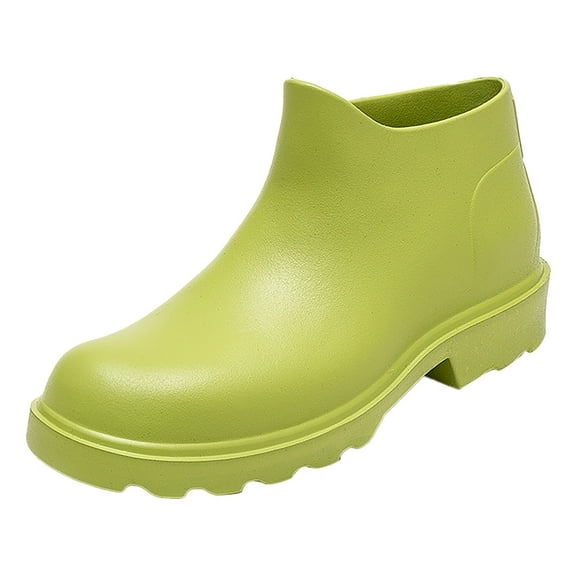 EHQJNJ Women Rain Boots Women's Solid Color Fashion Short Tube Water Proof Non Rain Boots Rain Boots Women Wide Foot Rain Boots Women Ankle Wide