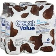 Great Value: 2% Reduced Fat Chocolate Plastic Bottles Milk, 48 Oz