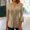 #3Khaki, variant on Spring/Fall Women's Trendy Loose-Fit 3/4-Sleeves V-Neck Printed Blouse Casual Fashion Shirt Tops
