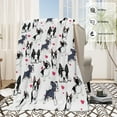 thumbnail image 6 of BlessLiving Printed Throws and Blankets for sofa, Dog Pattern Comfy Microfiber White Blanket for Couch Bed, 6 of 6