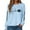 White, variant on Towmus Womens Letter Tops Ladies Floral Print Loose Long Sleeve Sweatshirt Round Neck Pullover Top T-Shirt Top Autumn and Winter
