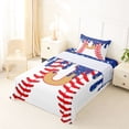 thumbnail image 5 of Erosebridal Kids Baseball Ball Gamer Twin Sheet Sets,Watercolor Monogrammed J Bedding For Boys 3 Pieces, 5 of 6