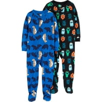 Microfleece Footed Blanket Sleeper, 2-pack (Baby Boys & Toddler Boys)