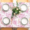 thumbnail image 3 of AnyDesign Vintage Floral Tablecloth Rectangle Blue Flower Fabric Table Cloth Washable Flower Table Cover for Picnic Dinner Table Decoration, 60 x 104 Inch, Blue, White, 3 of 6