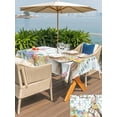 thumbnail image 4 of Aqua Easter Bunny Outdoor Tablecloth - 60x120 Inch Rectangle Dining Table Cover, Spring Easter Eggs Floral Buffalo Plaid Waterproof Outdoor Table Cloth with Umbrella Hole & Zipper for Picnic/Patio, 4 of 7