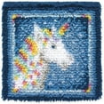 thumbnail image 3 of WonderArt® 12" x 12" Latch Hook Kit, Unicorn, Acrylic Yarn Cotton Canvas, 3 of 8