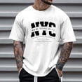 thumbnail image 2 of JAJAHO Men Letter Graphic Tee Summer Oversized T Shirt Short Sleeve Crew Neck Baggy Streetwear Stylish Tops, 2 of 4