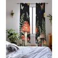 thumbnail image 3 of Spring Mushrooms Sheer Curtains 84 Inch Length 2 Panels Set for Living Room/Bedroom, Farmhouse Pastoral Botanical Stars Rustic Kitchen Curtains Grommet Semi-Sheer Curtains Window Treatments 52"x84"x2, 3 of 7