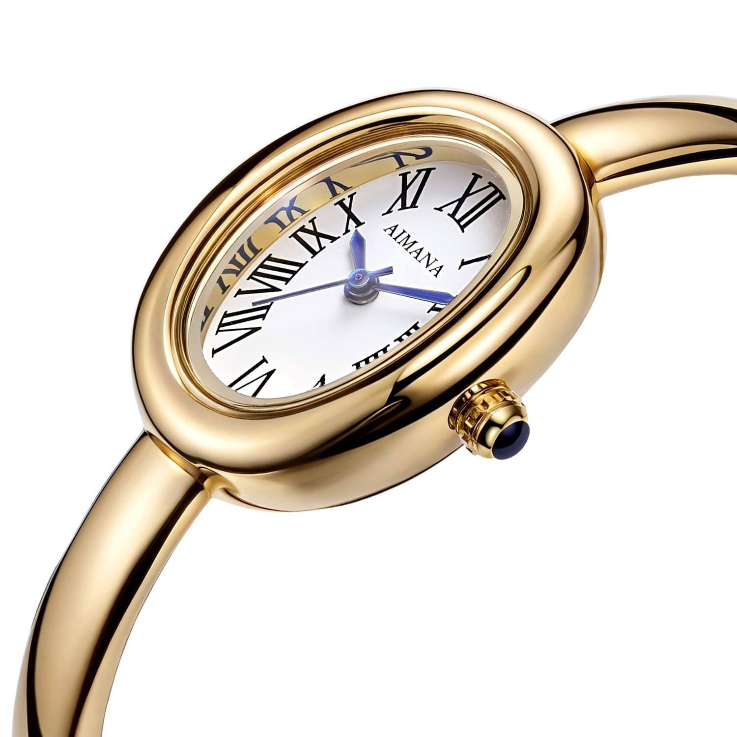 Vintage Casual Gold Watches for Women Small Oval Dial Bangle Wrist Watches Gifts Relojes Para Mujer