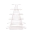 thumbnail image 1 of Soporte de exhibición de pastel de macarrón Soporte de torre de pastel de plástico redondo de 6 capas, 1 of 3
