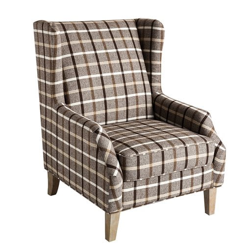 Scott Living Plaid Upholstered Accent Chair