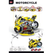 Yellow Motorcycle Repair Model Kit - 1:1 Scale