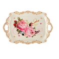 thumbnail image 1 of OUSITAID 1Pc Decorative Melamine Tea Cup Tray Elegant Snack Fruit Storage Holder for Home, 1 of 6