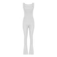 thumbnail image 6 of Azrian Women's Sleeveless Wide Leg Jumpsuit Onepieces Overall Dress Spring And Fall Tight Waistband Sleeveless Neck Long Jumpsuit, 6 of 7