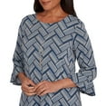 thumbnail image 4 of Alfred Dunner Womens Chevron Textured Knit Top With Necklace, 4 of 4
