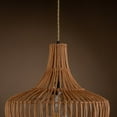 thumbnail image 4 of ELE Light & Decor Ailsa Bamboo and Rattan Pendant Lamp in Brown Finish, 4 of 5