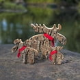 thumbnail image 5 of Wood Moose Figurines - Handmade Wooden Cute Deer Decorations - Animal Figurines & Statues - Small, 5 of 6