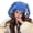 Blue, variant on Women Winter Hat Long Bunny Ear Decor Knitted High Elasticity Warm Thick Soft Ear Protection Solid Color Windproof Anti-slip Decorative Lady Cap