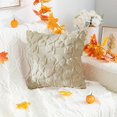 thumbnail image 4 of Fall Throw Pillow Covers 18x18 inch Halloween Decorations Plushs Three Dimensional Leaves Embroidery Pillow Set Harvests Festival Sofa Living Room Decoration Fall Decorations for Home, 4 of 6