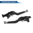 thumbnail image 7 of Unique Bargains Short Long Brake Clutch Levers for SUZUKI Hayabusa/GSXR1300 08-20 Adjustable Motorcycle Handlebar Brake Lever Aluminum Alloy Black Handle Titanium End, 7 of 7