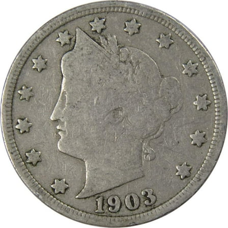 1903 Liberty Head V Nickel 5 Cent Piece G Good 5c US Coin Collectible
