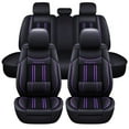 thumbnail image 1 of Maidao Car Seat Covers Leather for Land Rover for Range Rover Velar 2017-Present 5 Seats Water Resistant Front Rear Cushion Protector Beige and Purple, 1 of 6