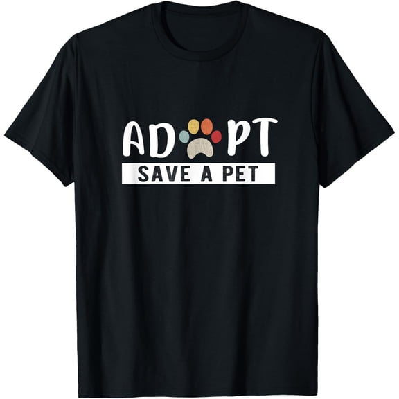 Adopt Save a Pet Cat and Dog Animals Rescue T-Shirt