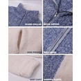 thumbnail image 7 of BTFBM Womens Sweatshirt Sherpa Quarter Zip Pullover Fall Winter Long Sleeve Fleece Sweaters Hoodies Sweatshirts Clothes, 7 of 7