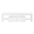thumbnail image 5 of Miekor Furniture Tv Stand, 63 Inch, Console, Media Entertainment Center, Storage Cabinet, Living Room, Bedroom, Glossy White Laminate, Contemporary, Modern 9331, 5 of 12