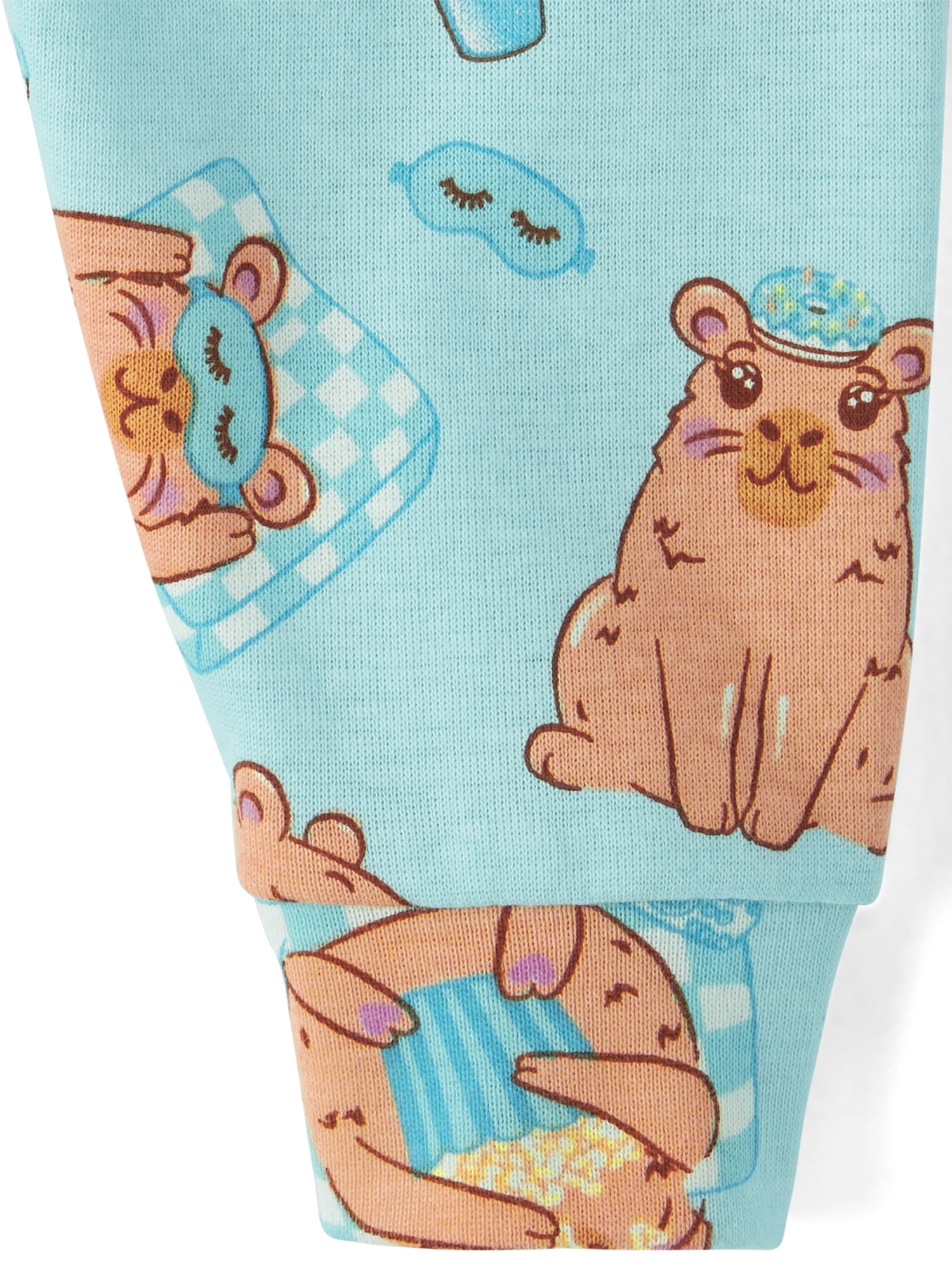 The Children's Place Baby & Toddler Girls Short Sleeve Capybara Snug Fit PJs, Sizes NB-6T