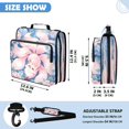 thumbnail image 3 of Pink-fox Hydrangea Printed Zipper Binder with Handle&Shoulder Strap 2 inch 3 Ring 500+300 Sheet Capacity File Folder Organizer, 3 of 8