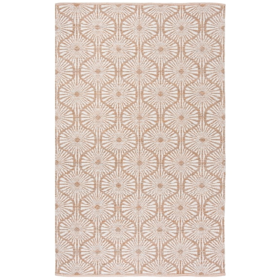 SAFAVIEH Montauk Garland Geometric Area Rug, Orange/Ivory, 5' x 8'