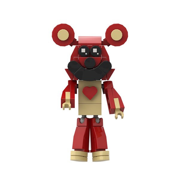 Conjunto de figuras de ladrillo de animales aterradores - Bloques de construcción de amigos sonrientes inspirados en el anime para niños, coleccionistas e ideas de regalo de fiesta