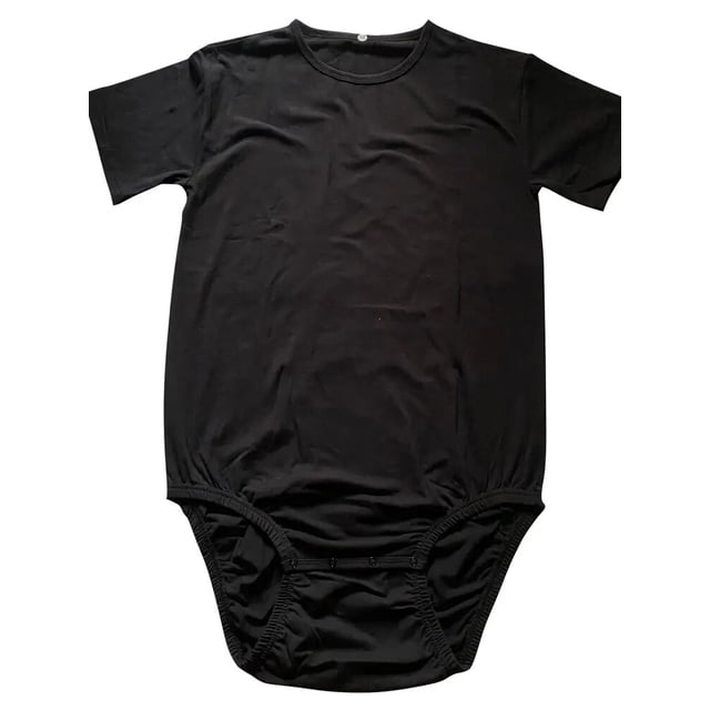 Pijama de algodón para bebé y adulto, mono con entrepierna a presión, sólido, ABDL