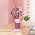 thumbnail image 6 of USB Rechargeable Cartoon Mini Fan Portable Handheld Phone Holder for Kids, 6 of 10