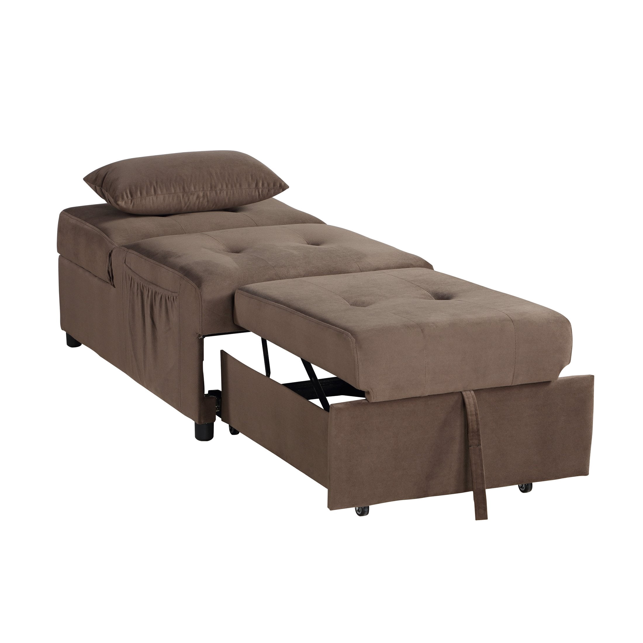 OakvillePark Kotey 4-in-1 Convertible Futon Chair, Brown